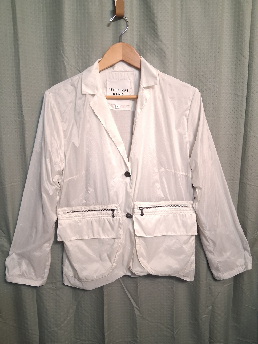 Bitte Kai Rand White Lightweight Blazer with Zip Pockets